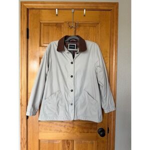 Outbrook Women Clay Barn Jacket Corduroy Collar Plaid Lined Missy L 12/14